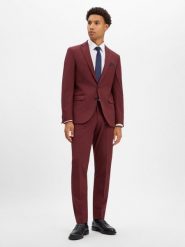 Finshley & Harding London Garnitur Mężczyźni Slim Fit czerwony, 52. Czerwone garnitury męskie Finshley & Harding London, bez wzorów, biznesowe. Za 1,099.95 zł.