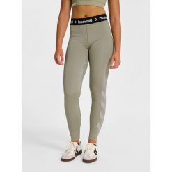 Damskie legginsy Hummel Pulse. Szare legginsy damskie Hummel, bez wzorów, na fitness i siłownię. Za 163.50 zł.