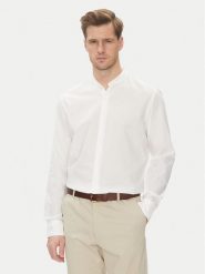 BOSS Koszula H-Joe-Standup-252 50539209 Biały Regular Fit. Białe koszule męskie Boss, m, bez wzorów, z bawełny, bez kołnierzyka, bez ramiączek. Za 329.99 zł.