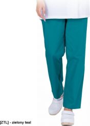 R.E.I.S. NONA-T - spodnie damskie do pasa, 65% poliester, 35% bawełna, 165 g/m, gumka w pasie - zielony teal L. Zielone spodnie materiałowe damskie R.E.I.S., l, bez wzorów, z bawełny. Za 59.93 zł.