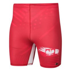 Legginsy krótkie do biegania męskie EXTREME HOBBY 1/3 POLSKA PRIME. Czerwone legginsy sportowe męskie EXTREME HOBBY, m, bez wzorów, z dzianiny, krótkie, do biegania. Za 169.00 zł.