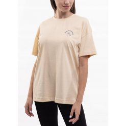 Outhorn koszulka Kobieta t-shirt bluzka sportowa luźna bawełniana roz. S. Żółte koszulki sportowe damskie Outhorn, s, bez wzorów, z bawełny, bez kołnierzyka, bez ramiączek. Za 41.00 zł.