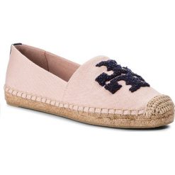 Espadryle TORY BURCH - Elisa Logo Flat Espadrille 38031 Sea Shell Pink/Perfect Navy 964. Czerwone espadryle damskie Tory Burch, z materiału. W wyprzedaży za 619.00 zł.