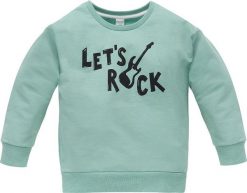 PINOKIO Bluza dresowa z długim rękawem dla chłopca Lets rock Pinokio 80. Bluzy dla chłopców Pinokio, bez wzorów, z dresówki, bez ramiączek, bez kaptura. Za 64.90 zł.