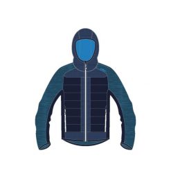 Kurtka polarowa z kapturem hybrydowa CMP. Czarne kurtki sportowe męskie CMP, na zimę, bez wzorów, z polaru, narciarskie. Za 548.50 zł.