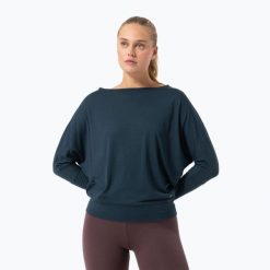 Longsleeve damski super.natural Kula Top. Niebieskie bielizna termoaktywna damska super.natural, l, z aplikacjami, z materiału, bez ramiączek, długie. Za 441.90 zł.