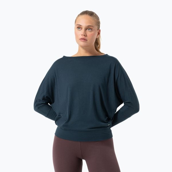 T-shirt damski super.natural Kula. Niebieskie bielizna termoaktywna damska super.natural, uniwersalny, bez wzorów, z materiału, eleganckie, bez kołnierzyka. Za 339.99 zł.
