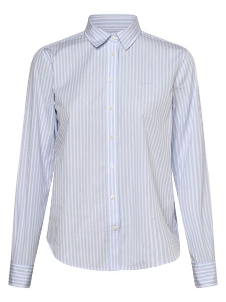 Gant Bluzka Kobiety Bawełna niebieski, 36. Niebieskie bluzki damskie GANT, bez wzorów, z bawełny, eleganckie, bez kołnierzyka, bez ramiączek. Za 479.95 zł.