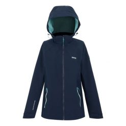 Damska kurtka wodoodporna Regatta Bosfield III. Niebieskie kurtki damskie Regatta, l, bez wzorów, z materiału, bez kaptura. Za 209.99 zł.