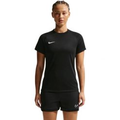 Koszulka damska Nike Dri-Fit Park VIII. Czarne koszulki sportowe damskie Nike, bez wzorów, z poliesteru, sportowe, bez kołnierzyka. Za 66.99 zł.