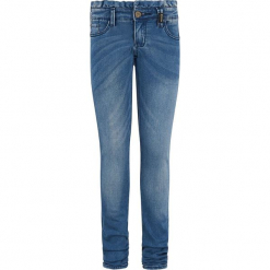 Dżinsy - Slim fit - w kolorze niebieskim. Niebieskie jeansy dla dziewczynek Retour denim de Luxe, ze skóry. W wyprzedaży za 105.95 zł.