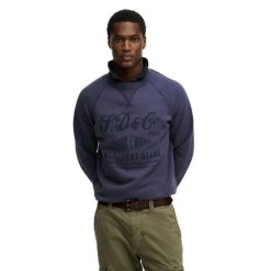 Bluza Superdry Merchant Vintage Print. Niebieskie bluzy męskie Superdry., m, bez wzorów, bez kaptura. Za 327.70 zł.