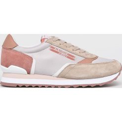 Trussardi Jeans - Buty. Brązowe obuwie sportowe damskie TRUSSARDI JEANS, bez wzorów, z jeansu. W wyprzedaży za 319.90 zł.