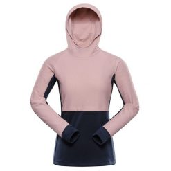 Bluza damska sportowa szybkoschnąca z kapturem Alpine Pro Feza. Czerwone bluzy damskie Alpine Pro, l, bez wzorów, z elastanu, z kapturem. Za 359.00 zł.