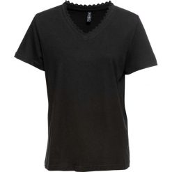 Shirt z koronką bonprix czarny. Bluzki damskie bonprix. Za 44.99 zł.