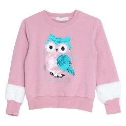 Różowa Bluza Happy. Bluzy dla dziewczynek marki Born2be. Za 59.99 zł.