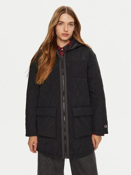 Champion Kurtka przejściowa 117573 Czarny Custom Fit. Czarne kurtki damskie Champion, s, bez wzorów, z syntetyku, bez kaptura. Za 439.99 zł.