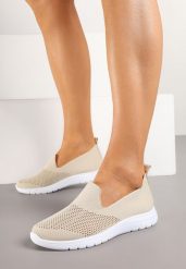 Beżowe Tenisówki z Elastyczną Cholewką Arnta. Brązowe trampki i tenisówki damskie Born2be, bez wzorów, z jeansu, bez zapięcia. Za 64.99 zł.