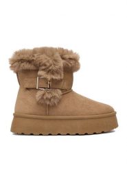 JENNY Botki CEO-WSX23-15 Beżowy. Brązowe śniegowce i trapery damskie Jenny, z materiału. Za 139.99 zł.
