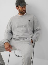 4F Bluza dresowa loose bez kaptura męska - szara XL. Szare bluzy męskie 4f, m, bez wzorów, z dresówki, bez kaptura. Za 159.99 zł.