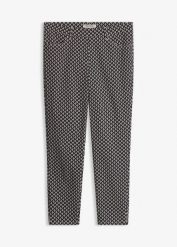 Spodnie 7/8 z bengaliny z domieszką stretchu. Niebieskie spodnie materiałowe damskie bonprix, bez wzorów. Za 124.99 zł.