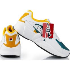 Buty do biegania męskie Fila Mindblower białe. Białe buty sportowe męskie Fila, z gumy, bez zapięcia, do biegania. W wyprzedaży za 403.15 zł.