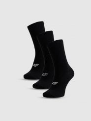 4F Skarpetki długie (3-pack) męskie - czarne 39-42. Czarne skarpety męskie 4f, bez wzorów. Za 59.99 zł.