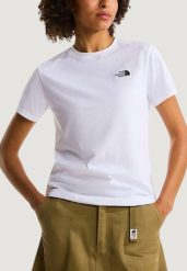 Koszulka crop top Kobieta W EVOLUTION SIMPLE DOME. Białe t-shirty damskie The North Face, s, bez wzorów, z bawełny, bez kołnierzyka. Za 157.35 zł.