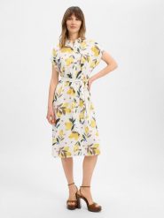 Marie Lund Sukienka z bluzką Kobiety wiskoza (100%) biały, S. Białe bluzki damskie Marie Lund, s, bez wzorów, z materiału, bez kołnierzyka, bez ramiączek. Za 179.95 zł.