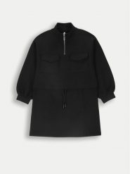 Coccodrillo Sukienka dzianinowa ZC4129101CGJ Czarny Regular Fit. Czarne sukienki dla dziewczynek COCCODRILLO, bez wzorów, z bawełny, bez ramiączek. Za 49.90 zł.