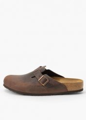BIRKENSTOCK BOSTON Klapki męskie. Brązowe klapki męskie Birkenstock, biznesowe. Za 569.99 zł.