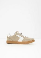 Sneakersy w stylu retro. Brązowe obuwie sportowe damskie bonprix, bez wzorów. Za 124.99 zł.