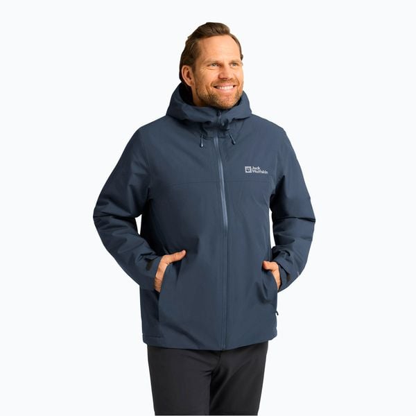 Kurtka ocieplana męska Jack Wolfskin Wisper Ins. Niebieskie kurtki męskie Jack Wolfskin, m, bez wzorów, z puchu, bez kaptura. Za 899.99 zł.