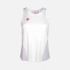 SPEZIA Technical Tank Top – lekki, oddychający i szybkoschnący. Białe koszulki sportowe damskie IZAS, bez wzorów, sportowe, bez kołnierzyka. Za 139.09 zł.