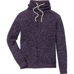 Sweter z szalowym kołnierzem Regular Fit bonprix ciemny lila melanż. Swetry przez głowę męskie marki bonprix. Za 69.99 zł.