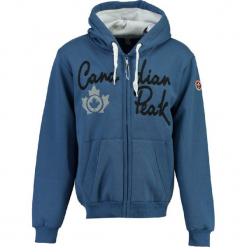 Bluza "Flat" w kolorze niebieskim. Niebieskie bluzy męskie Canadian Peak, z nadrukiem, prążkowane. W wyprzedaży za 136.95 zł.