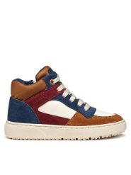 Geox Sneakersy J Theleven J46LDC 05422 C1MD6 D Brązowy. Brązowe buty sportowe chłopięce Geox, bez wzorów, ze skóry, bez zapięcia. Za 249.99 zł.