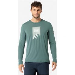 Koszulka z długim rękawem męska SUPER.NATURAL M 2 Pitch LS. Niebieskie bluzki z długim rękawem męskie super.natural, m, bez wzorów, bez kołnierzyka. Za 349.99 zł.