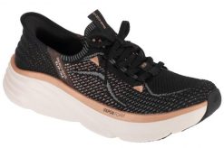 Buty sportowe Sneakersy damskie, Slip-Ins: D'lux Vapor - Evening Glow. Brązowe obuwie sportowe damskie Skechers, bez wzorów, z materiału, trekkingowe. Za 399.99 zł.