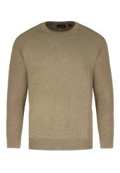 Sweter ze strukturą S-FORD. Brązowe swetry przez głowę męskie Volcano, m, bez wzorów, z bawełny, bez kołnierzyka. Za 159.99 zł.