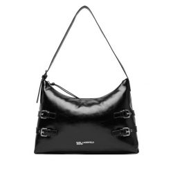 Torebka Karl Lagerfeld Jeans. Czarne torebki do ręki damskie Karl Lagerfeld Jeans, bez wzorów, z jeansu, klasyczne, bez dodatków. Za 769.99 zł.