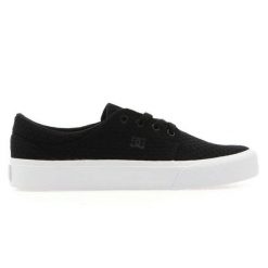 Buty DC Trase Tx Se W ADYS300123-001 czarne. Czarne trampki i tenisówki damskie bez wzorów, z gumy, bez zapięcia. Za 367.32 zł.