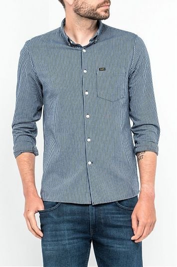 LEE SLIM BUTTON DOWN MĘSKA KOSZULA MATERIAŁOWA PASKI NIGHT SKY L66XZQSJ 112116850. Paski damskie Lee, bez wzorów, z materiału. Za 139.99 zł.