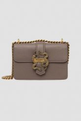 JUST CAVALLI Torebka damska w kolorze taupe Iconic Snakes Style 8. Brązowe kopertówki damskie Just Cavalli, bez wzorów, ze skóry ekologicznej, bez dodatków. W wyprzedaży za 587.99 zł.