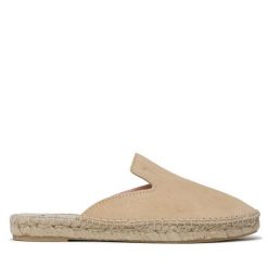 Klapki Manebi. Brązowe espadryle damskie Manebi, bez wzorów, bez obcasa, bez zapięcia. Za 291.99 zł.