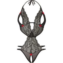 Body ze stringami "ouvert" bonprix czarny. Body damskie marki bonprix. Za 69.99 zł.