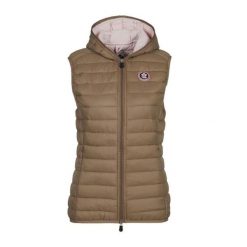 Kamizelka turystyczna damska Canadiam Peak Vamilay. Brązowe koszulki sportowe damskie Canadian Peak, xxl, bez wzorów, z poliamidu, bez kołnierzyka, bez ramiączek, trekkingowe. Za 310.24 zł.