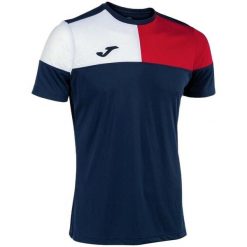Koszulka sportowa Joma Crew L - granat/czerwony/biały. Białe koszulki sportowe męskie Joma, l, bez wzorów, bez kołnierzyka, bez ramiączek, do piłki nożnej. Za 164.99 zł.