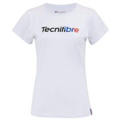Koszulka damska Tecnifibre Club 22. Białe t-shirty damskie TECNIFIBRE, xs, bez wzorów, z bawełny, bez kołnierzyka. Za 89.00 zł.