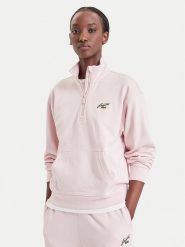 Lacoste Bluza SF8504 Różowy jasny Regular Fit. Czerwone bluzy damskie Lacoste, bez wzorów, z bawełny, bez kaptura. Za 639.99 zł.